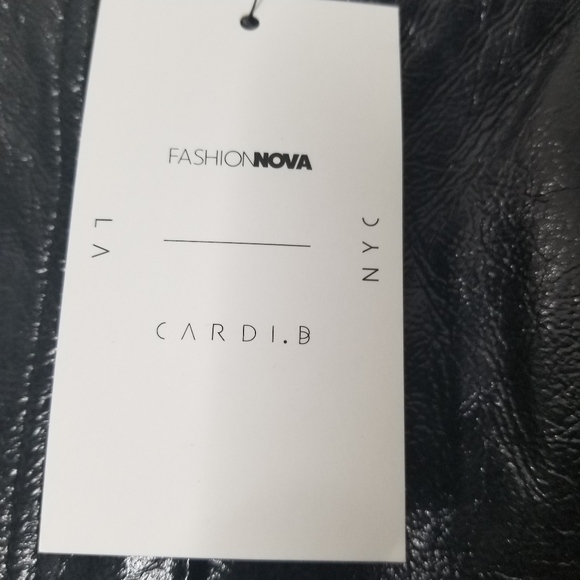 Cardi B X Fashion Nova Black Yellow Pants M NWT - Picture 2 of 3